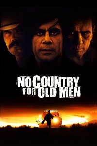 Cohen brother's No Country For Old Men Movie Poster featuring Javier Bardem, Josh Brolin, Tommy Lee Jones.
